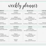 Essensplan Für Eine Woche Vorlage Süß Inspiration