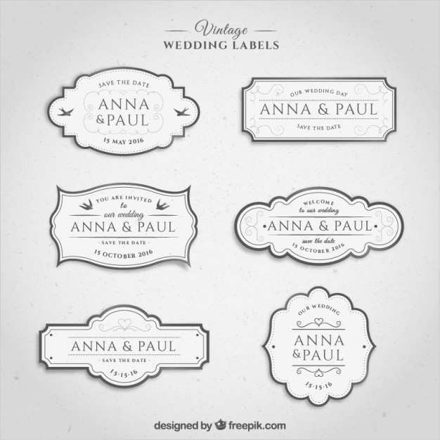 Etiketten Vorlagen Kostenlos Vintage Angenehm Vintage Hochzeit Etiketten In Weißer Farbe