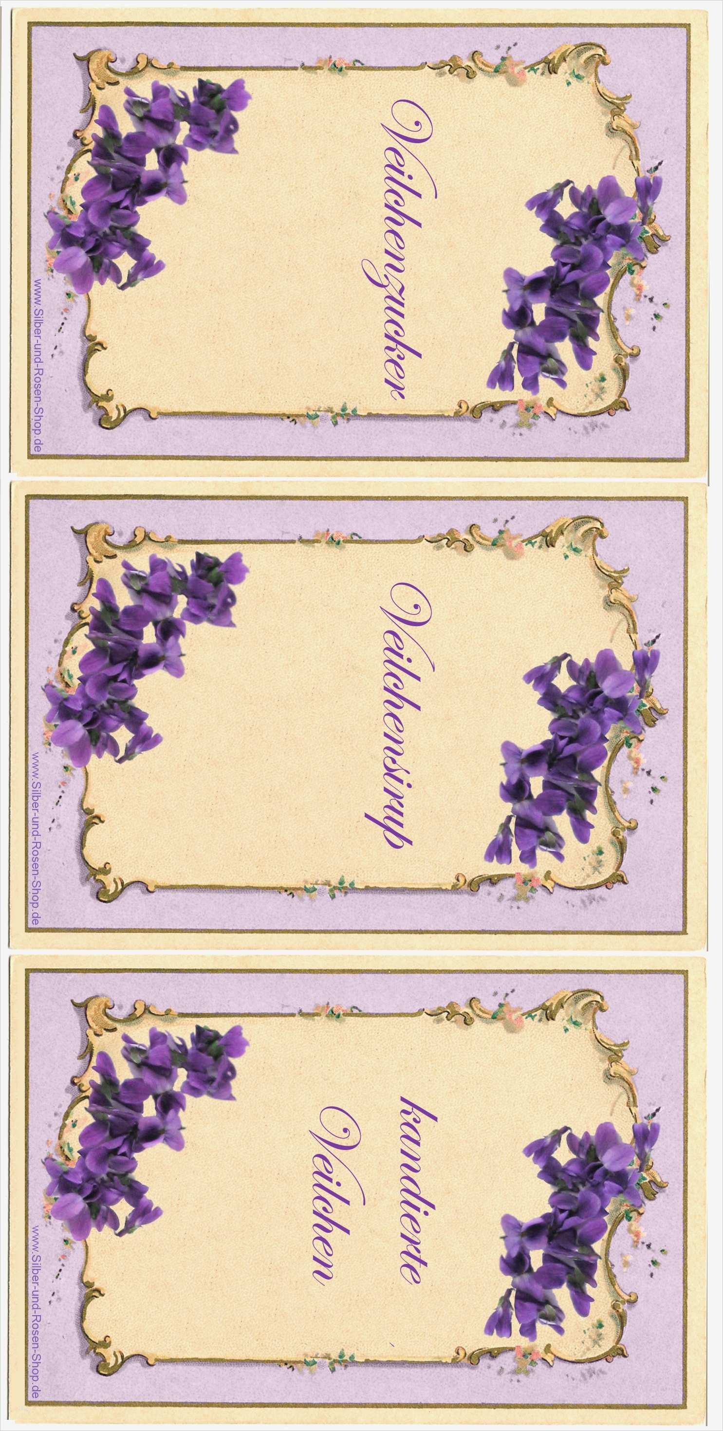 Etiketten Vorlagen Zum Ausdrucken Einzigartig Rezept Zum Veilchen Und Rosen Kan Ren Silber Und Rosen