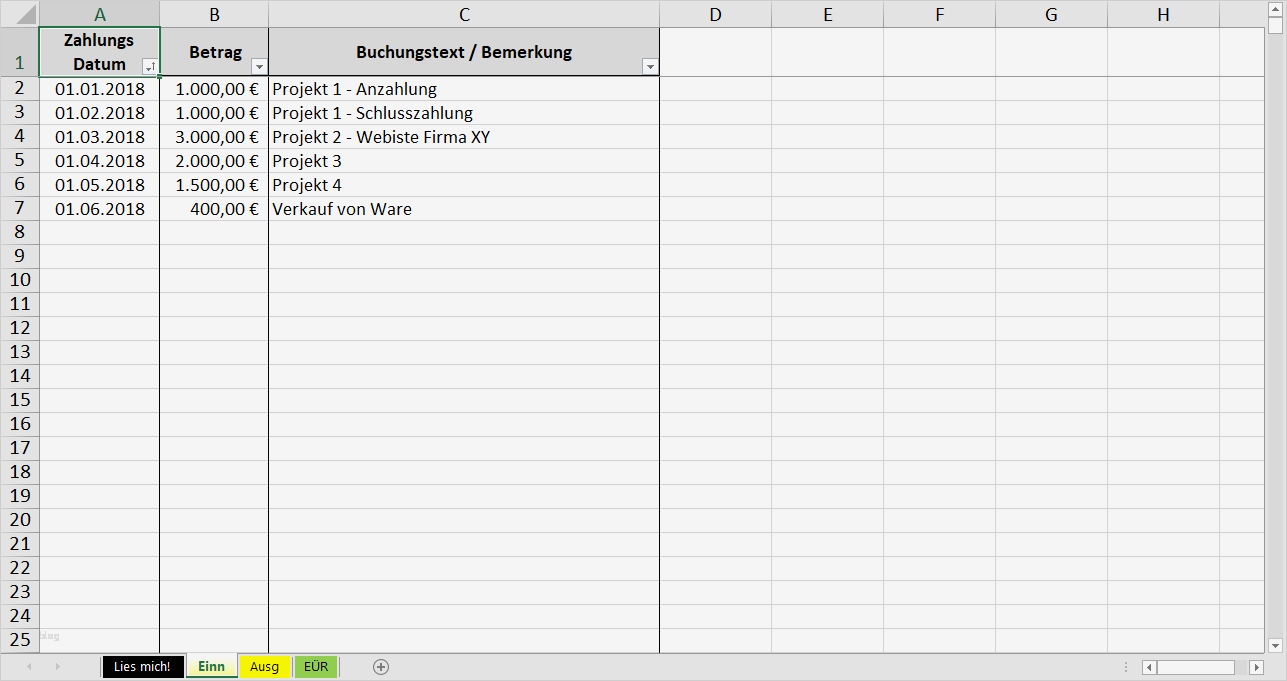 80 Großartig Eür Kleinunternehmer Vorlage Kostenlos Ideen 2 EÜR Light kostenlose Vorlage für Kleinunternehmer