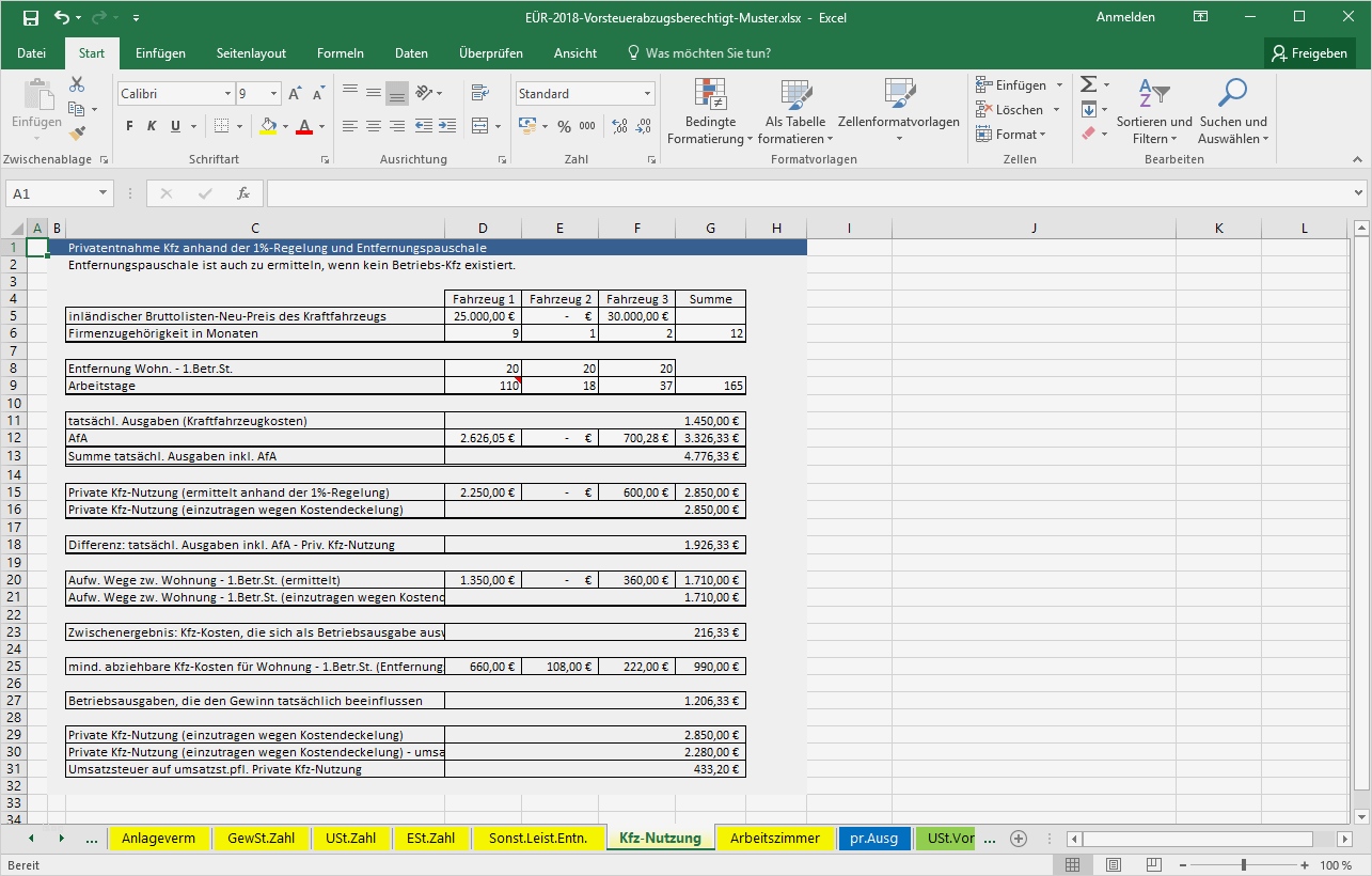 Eür Vorlage Kleinunternehmer Beste Excel Vorlage Einnahmenüberschussrechnung EÜr Pierre