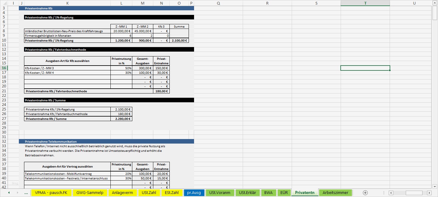 Eür Vorlage Kleinunternehmer Erstaunlich Excel Vorlage EÜr 2016 Pierre Tunger