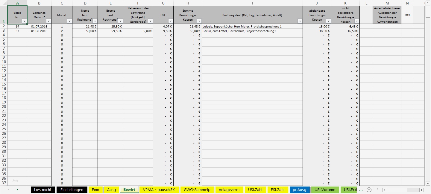 Eür Vorlage Kleinunternehmer Schönste Excel Vorlage EÜr 2016 Pierre Tunger