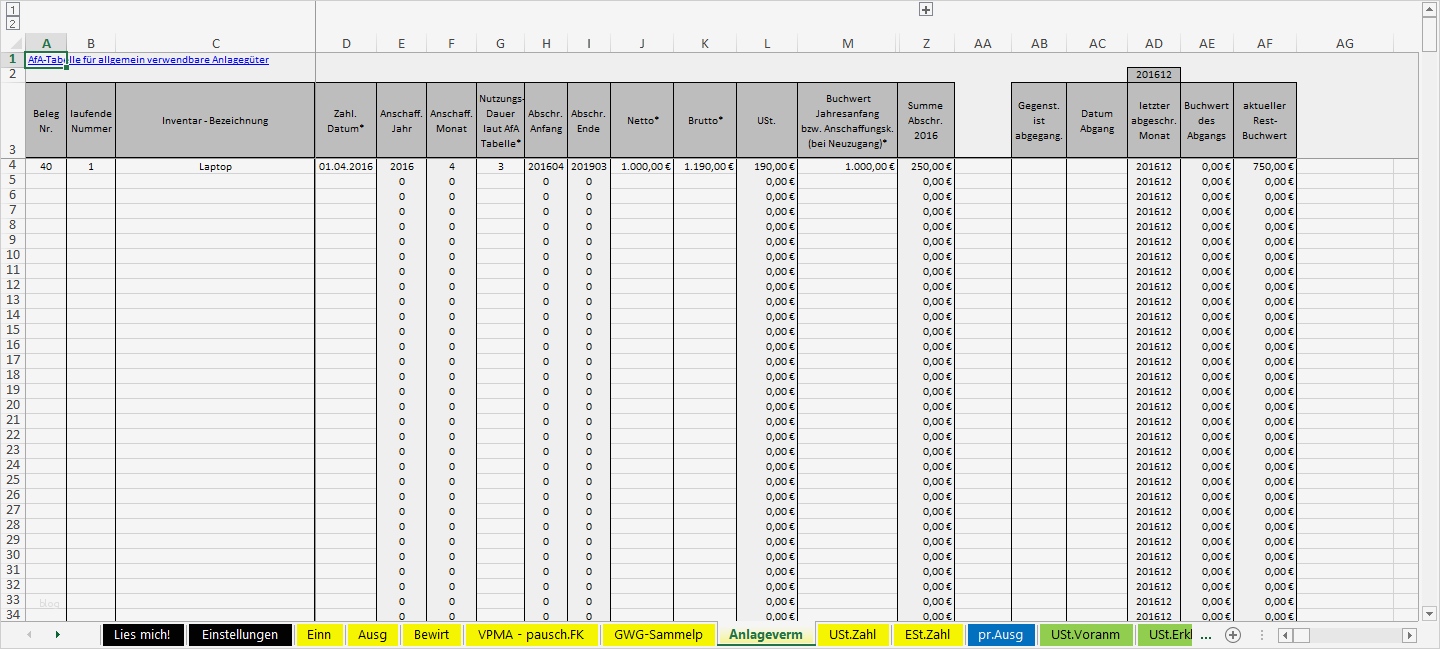 Eür Vorlage Kleinunternehmer Süß Excel Vorlage EÜr 2016 Pierre Tunger