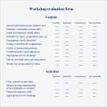 Evaluation Seminar Vorlage Inspiration Workshop Evaluation form 11 Free Download In Pdf