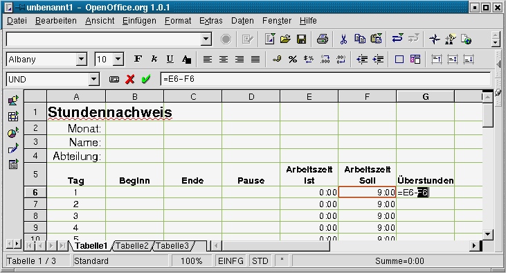 Excel Arbeitszeit Berechnen Mit Pause Vorlage Best Of Easylinux Easylinux 09 2003 Open Fice Calc