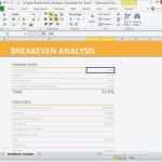 Excel Break even Analyse Vorlagen Angenehm Simple Breakeven Analysis Template for Excel 2013