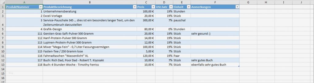 Excel Datenbank Vorlage Beste Excel Vorlage Automatisierte Angebots Und
