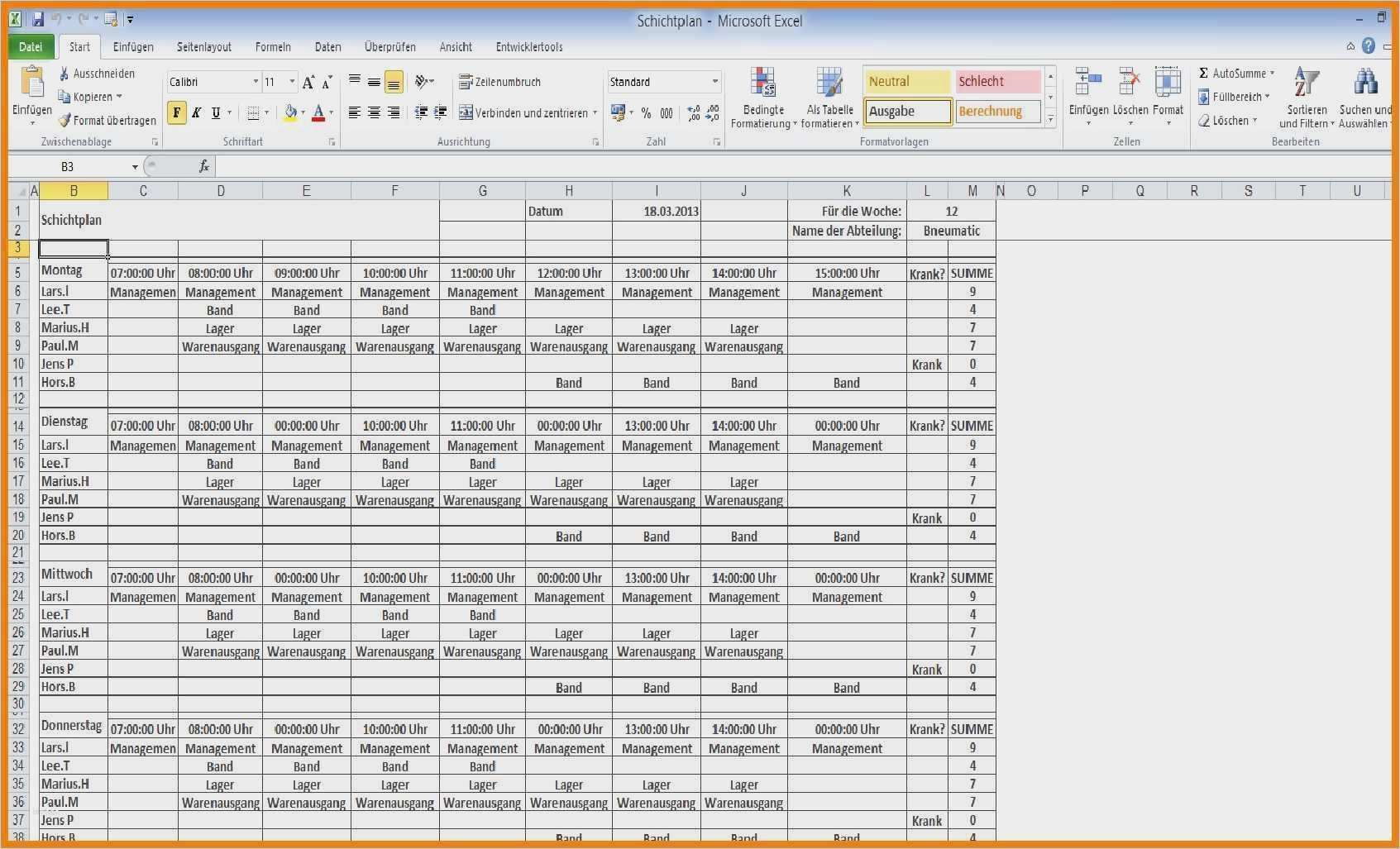 Excel Dienstplan Vorlage Best Of Excel Dienstplan Vorlage Elegant 9 Excel Schichtplan