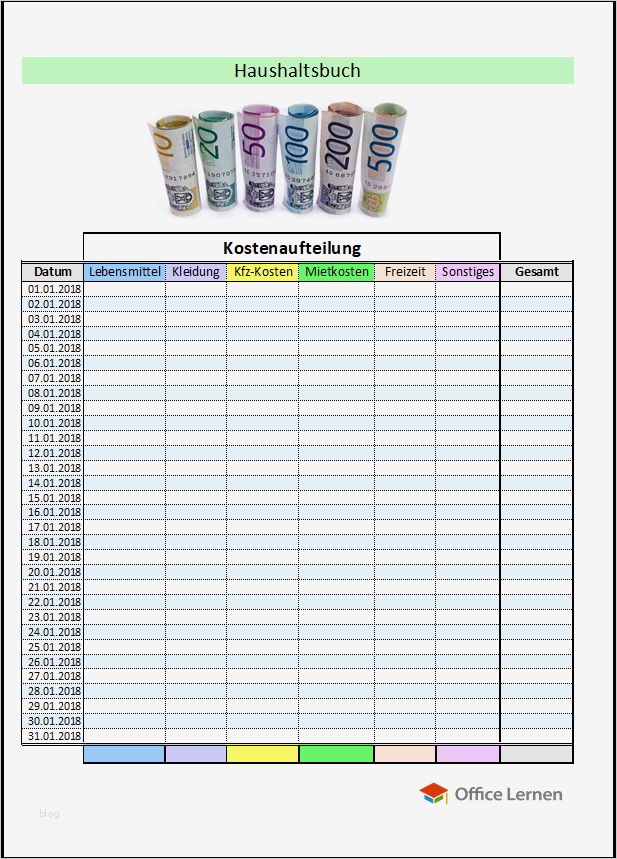 Excel Haushaltsbuch Vorlage Hübsch Kostenlose Haushaltsbuch Vorlagen 2018 Fice Lernen