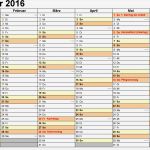 Excel Kalender Vorlage Erstaunlich Kalender 2016 In Excel Zum Ausdrucken 16 Vorlagen