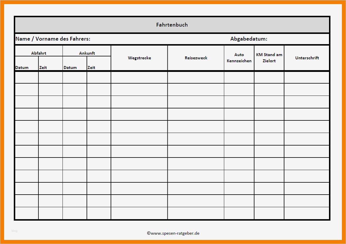 Excel Katalog Vorlage Schönste 12 Fahrtenbuch Vorlage