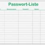Excel Passwortliste Vorlage Genial Vorlage Passwort Liste Kennwort Liste Download