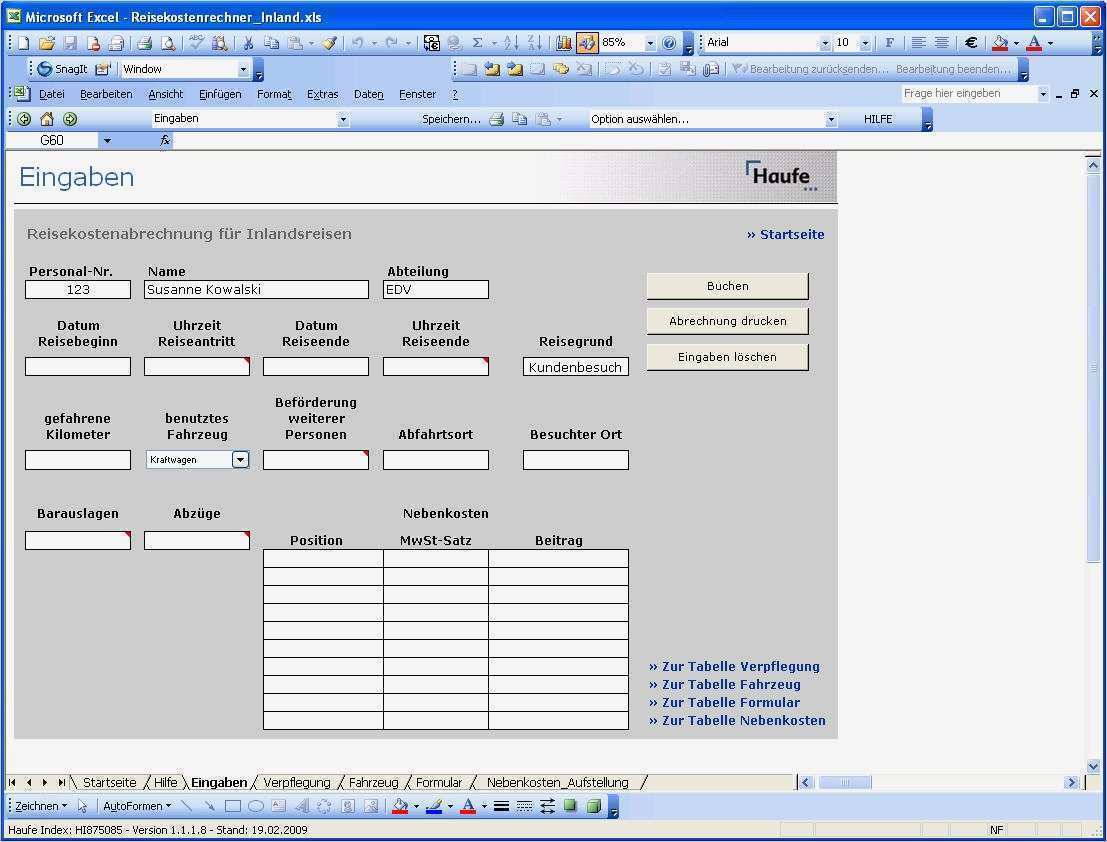 Excel Reisekostenabrechnung Vorlage Erstaunlich Reisekostenabrechnung