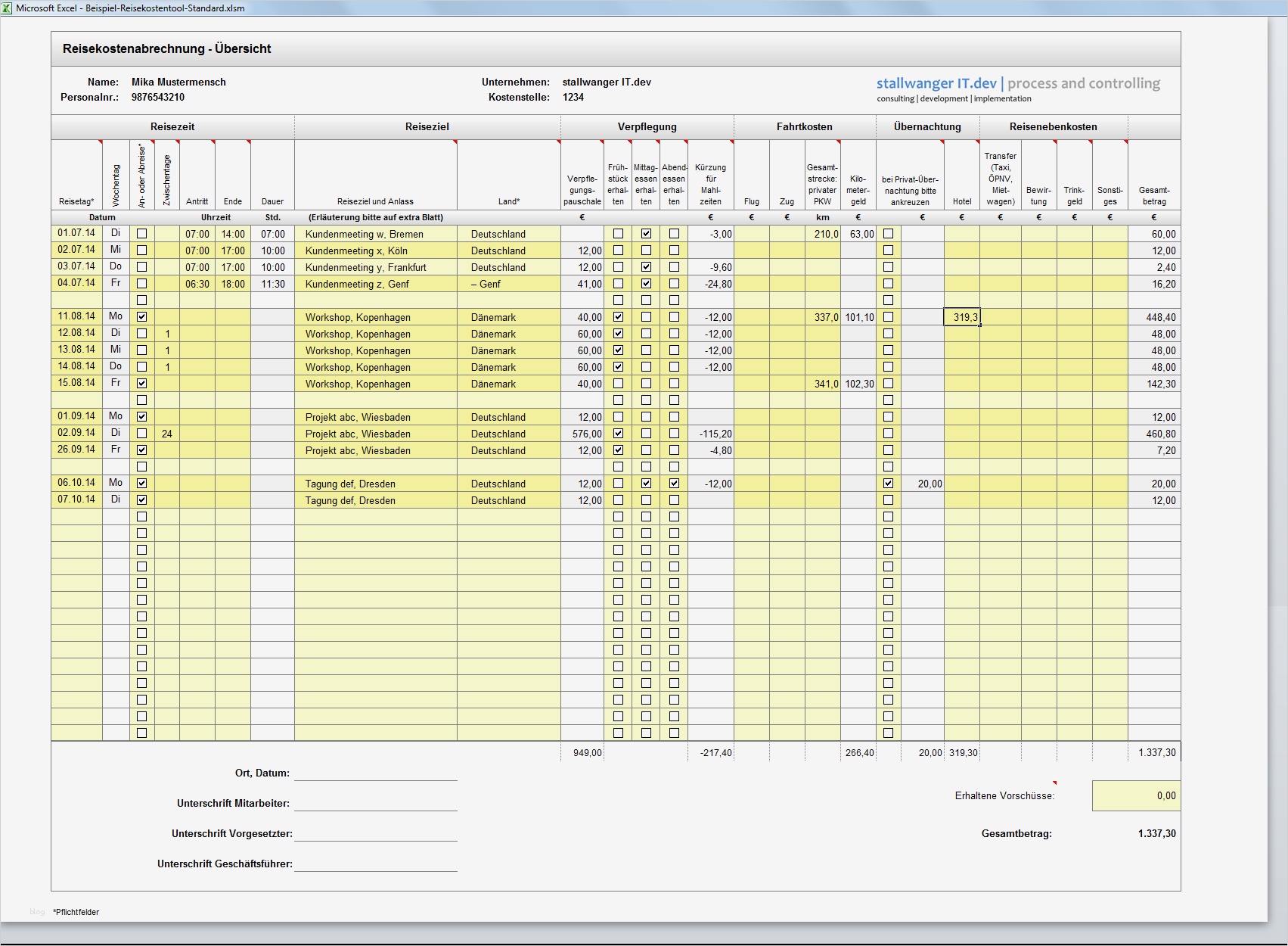 Excel Reisekostenabrechnung Vorlage Hübsch Excel Reisekostenabrechnung
