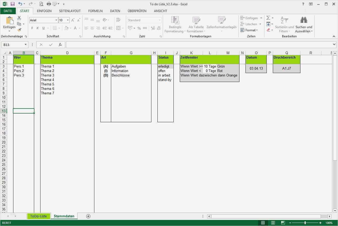 Excel Vorlage Aufgabenliste Einzigartig to Do Liste Excel Vorlage Pendenzenliste Aufgabenliste