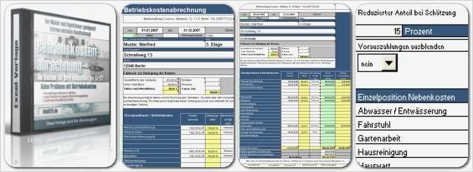 Excel Vorlage Betriebskostenabrechnung Wunderbar Nebenkostenabrechnung Excel