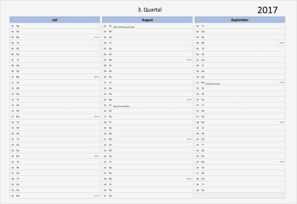 Excel Vorlage Kalender 2017 Genial Quartalskalender 2017 Zum Ausdrucken Excel