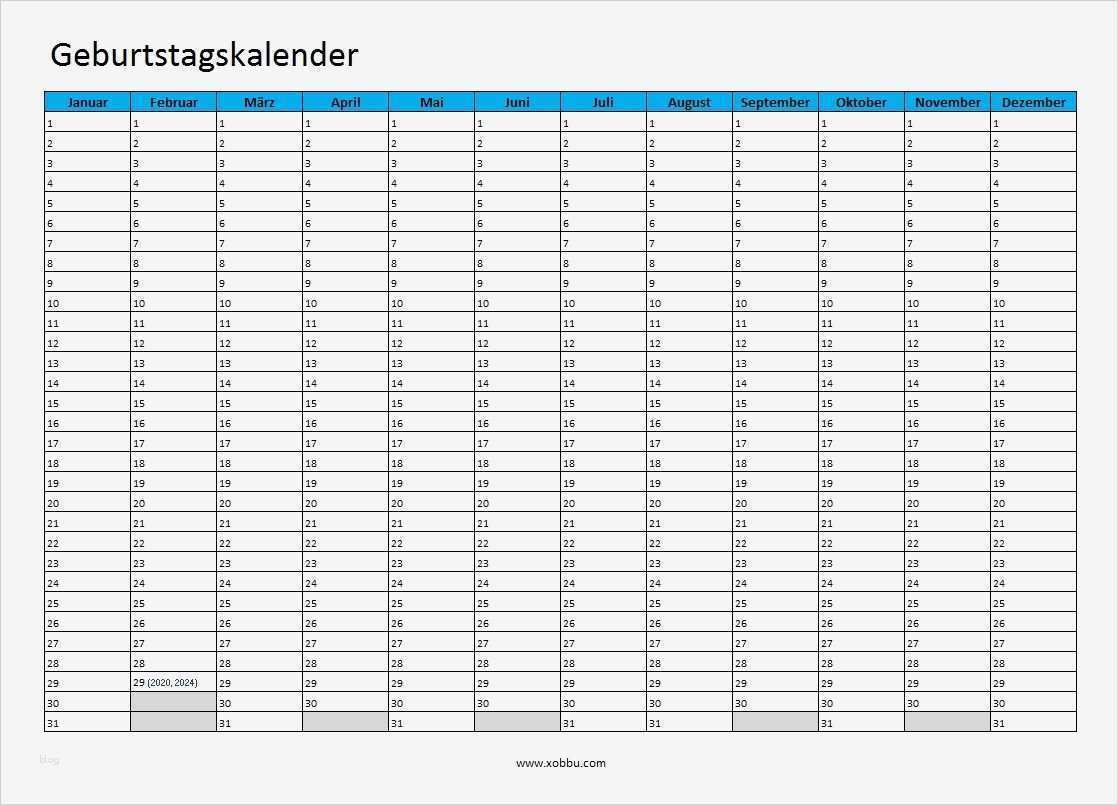 Excel Vorlage Kalender 2017 Inspiration Zeitloser Kalender Dauerkalender Geburtsagskalender
