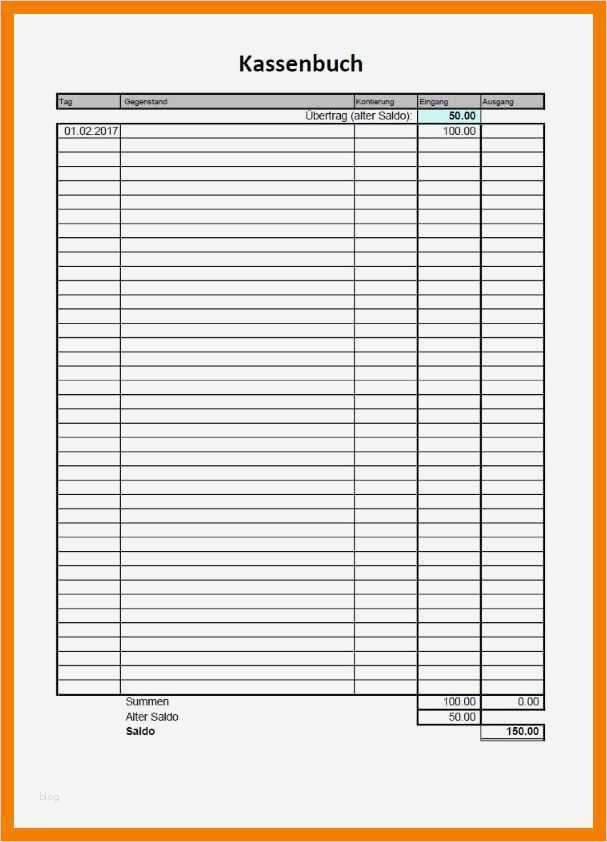 Excel Vorlage Kassenbuch Best Of 8 Kassenbuch Vorlage