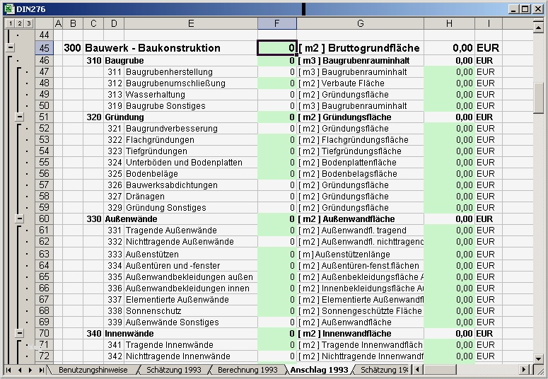 Excel Vorlage Kostenaufstellung Hausbau Bewundernswert Din 276 Konverter