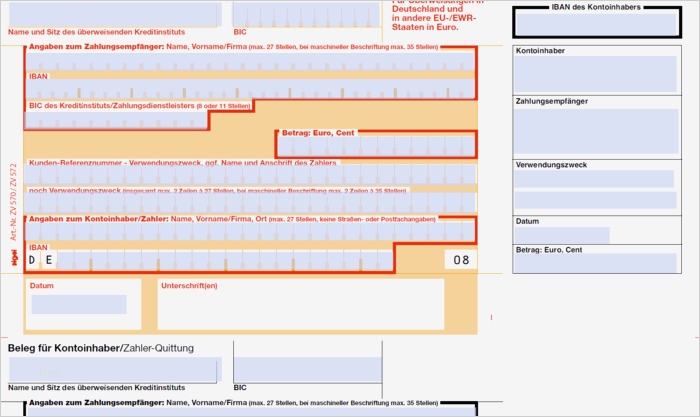 Excel Vorlage Sepa überweisung Erstaunlich Pdf Ausfüllhilfe Für Sepa Überweisungen Download