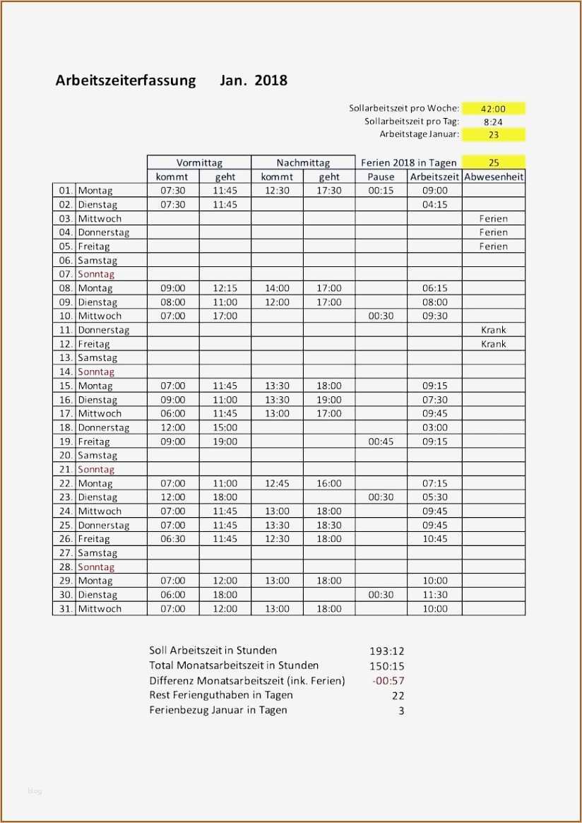 Excel Vorlage Zeiterfassung Großartig 11 Excel 2016 Vorlagen Vorlagen123 Vorlagen123