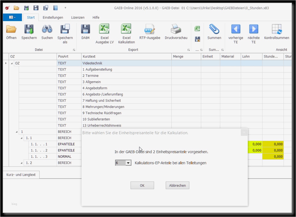 Excel Vorlagen Handwerk Kalkulation Kostenlos Süß Kalkulationsvorlage Für Ms Excel Gaeb Line Blog