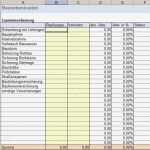 Excel Vorlagen Kostenaufstellung Genial Baukostenrechner In Excel Kalkulation Und Steuerung Ihrer