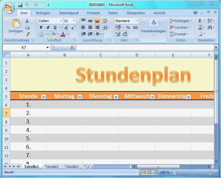 Excel Vorlagen Kostenlos Luxus Excel Vorlage Stundenplan Download Chip