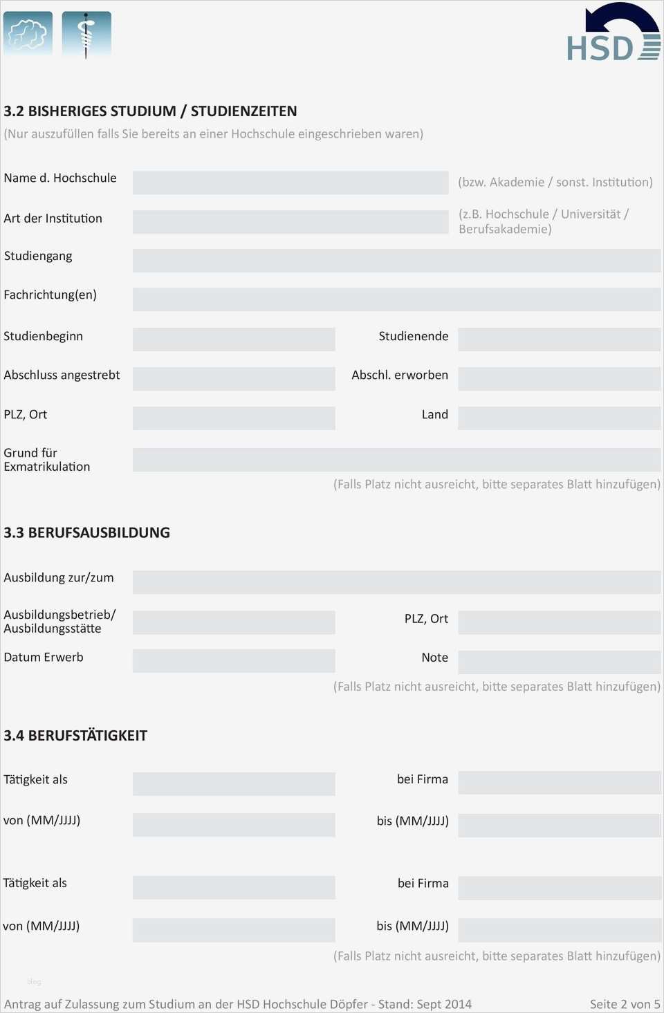 Exmatrikulationsantrag Vorlage Beste Antrag Auf Zulassung Zur Immatrikulation Bitte