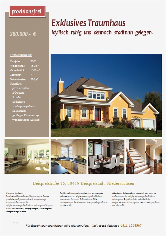 Expose Immobilien Vorlage Word Wunderbar Exposé Vorlage Für Private Immobilien Exposé Master