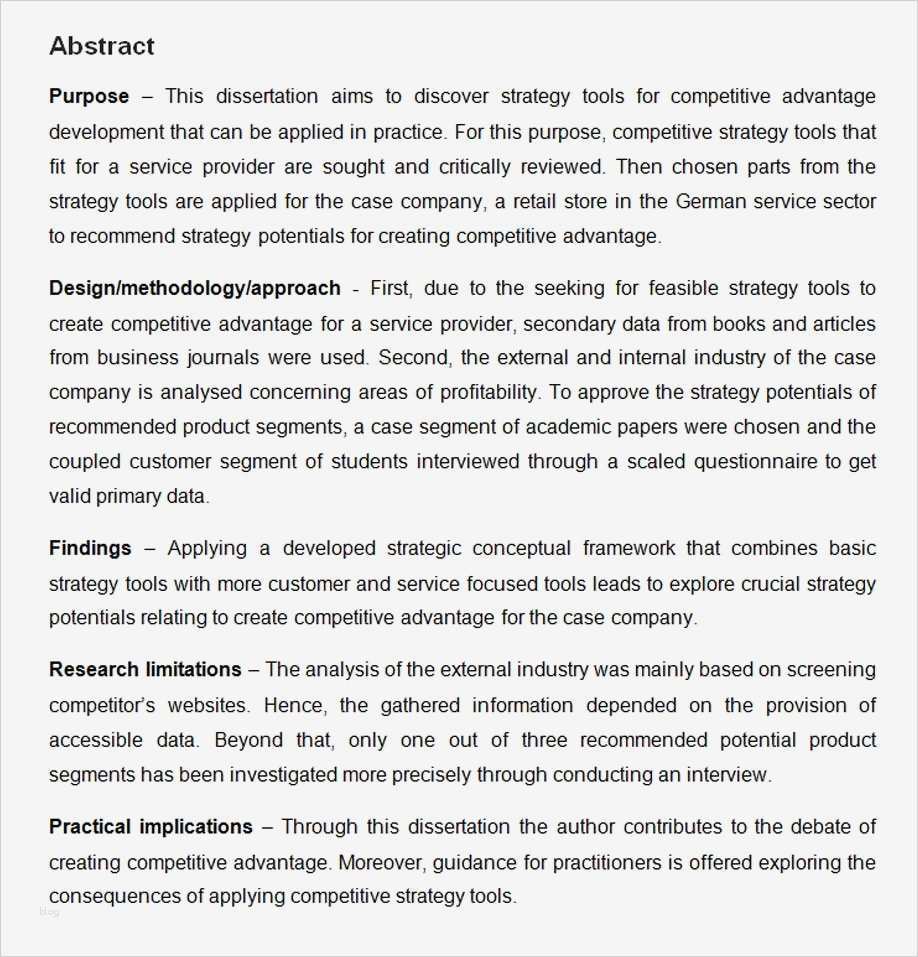 Exzerpt Vorlage Neu Abstract Schreiben