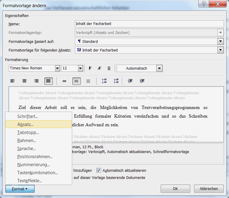Facharbeit Vorlage Erstaunlich Facharbeit