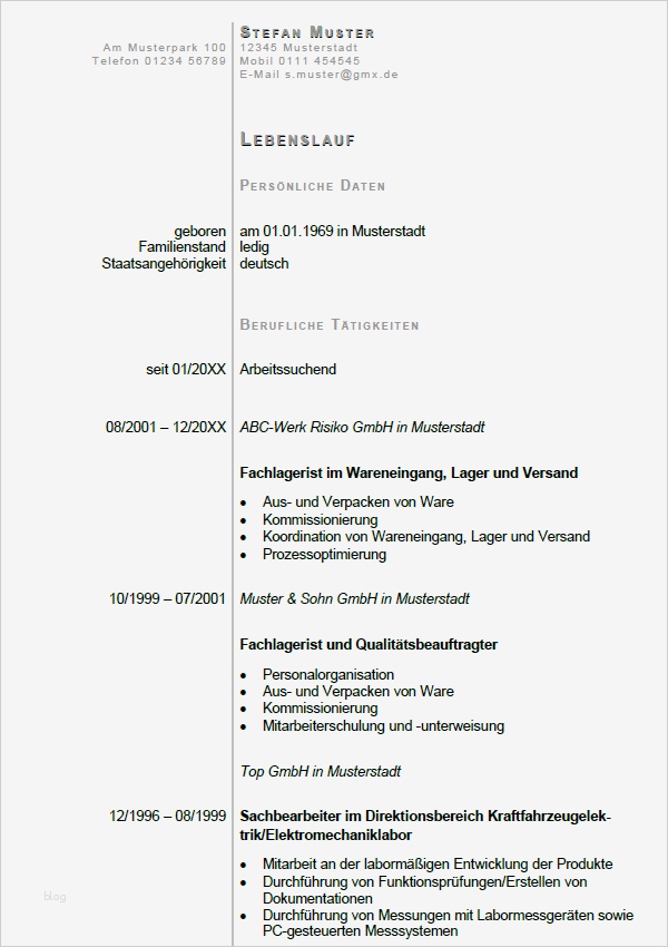 Fachlagerist Bewerbung Vorlage Elegant Bewerbung Fachlagerist Gekündigt Berufserfahrung