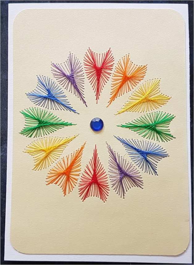 Fadengrafik Vorlagen Zum Ausdrucken Erstaunlich Geburtstag Fadengrafik Grußkarten Set Regenbogen Blume