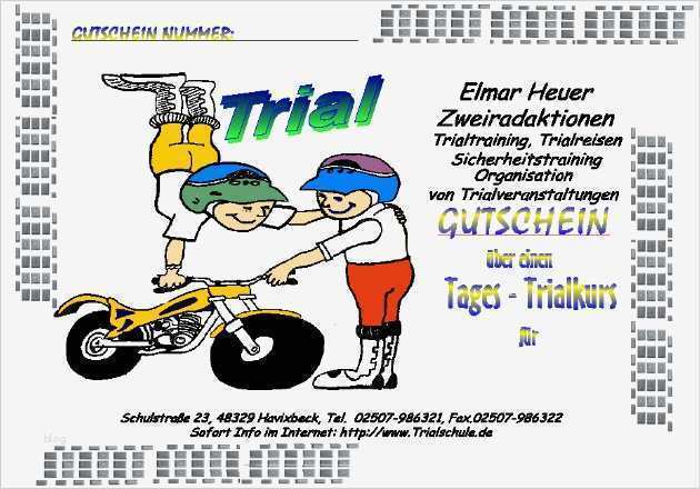 Fahrsicherheitstraining Gutschein Vorlage Wunderbar Gutscheine Elmar Heuer Trialschule