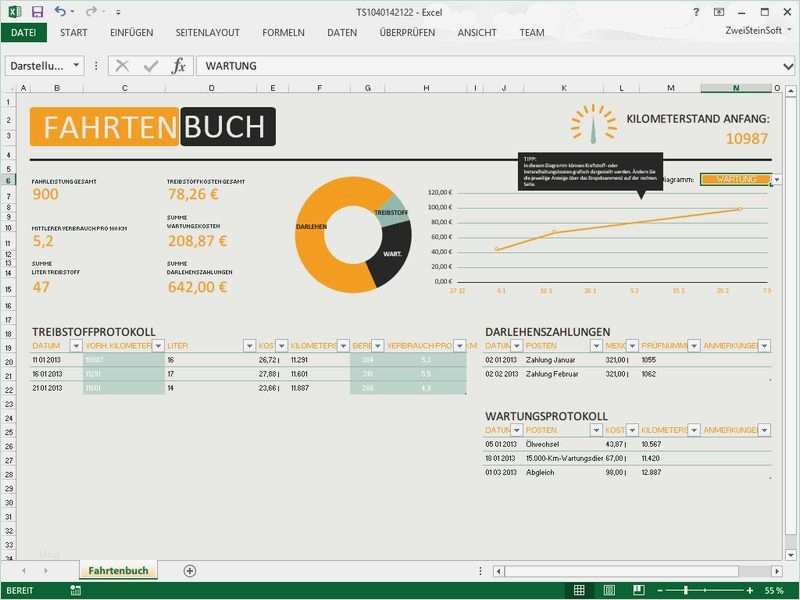 Fahrtenbuch Excel Vorlage Kostenlos Erstaunlich Gratis Excel Vorlage Fahrtenbuch Am Pc Führen
