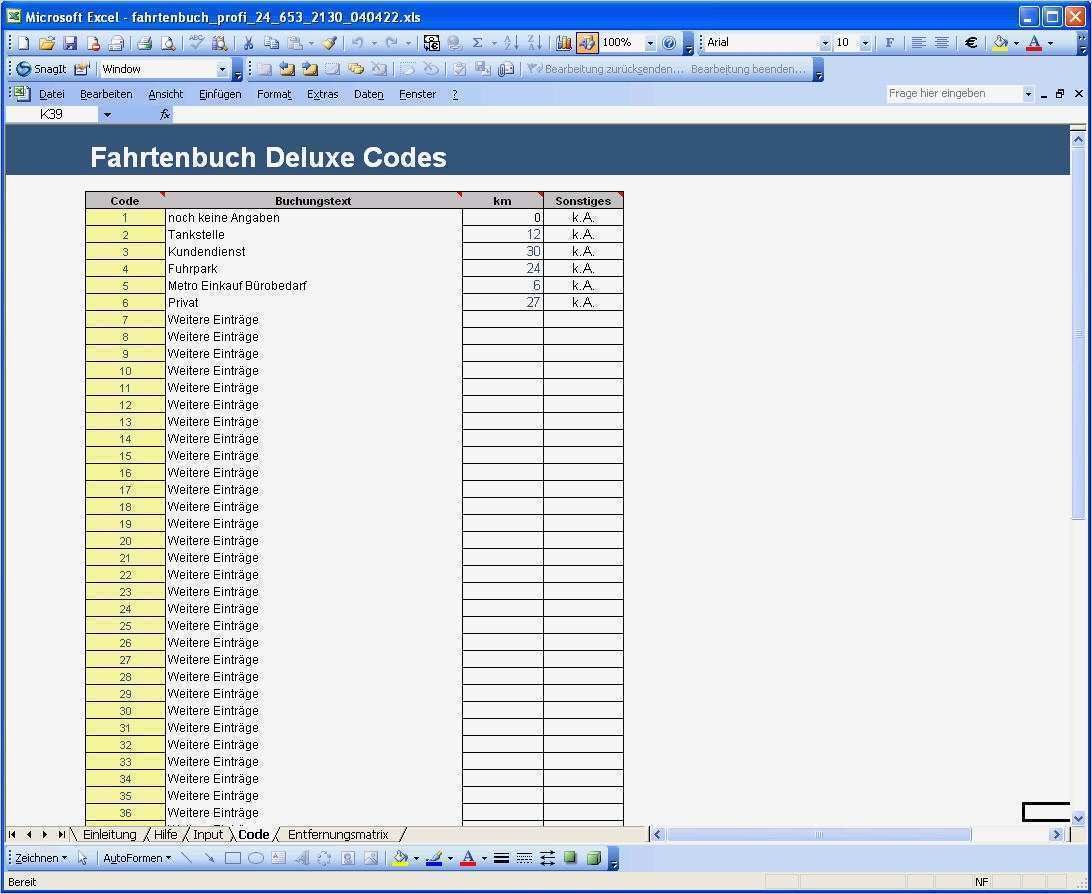 Fahrtenbuch Vorlage Cool Fahrtenbuch Mit Excel Vorlagen Zum sofort Download