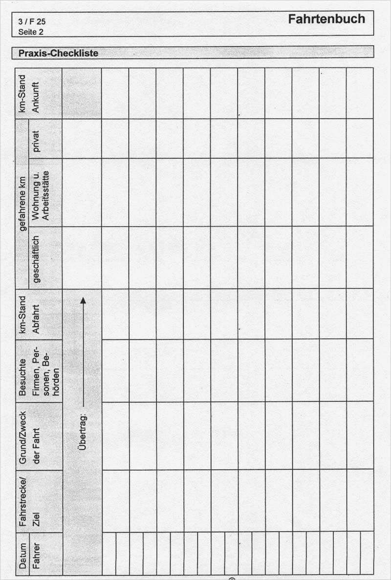 Fahrtenbuch Vorlage Erstaunlich Downloads