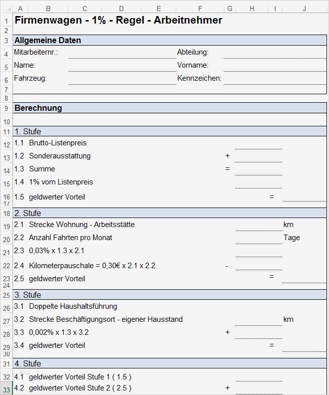 Fahrtenbuch Vorlage Excel Fabelhaft Vorlage formulare Zur Pkw Nutzung Und Fahrtenbuch