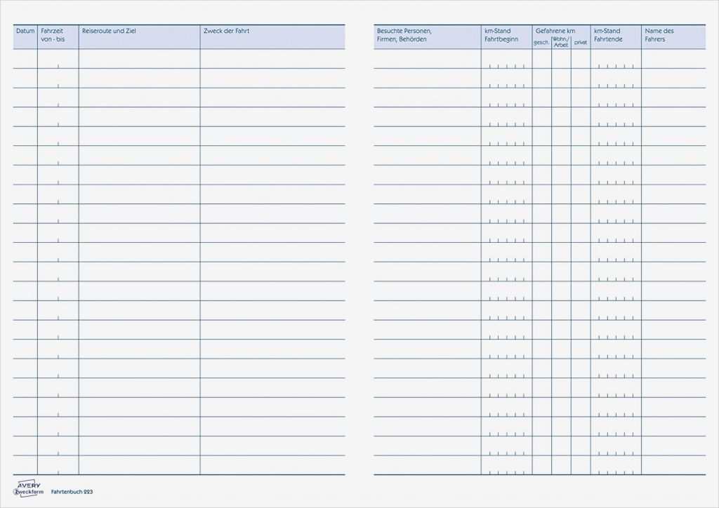 Fahrtenbuch Vorlage Excel Kostenlos Fabelhaft Avery Zweckform 223 Fahrtenbuch F R Pkw A5 40 Blatt Wei