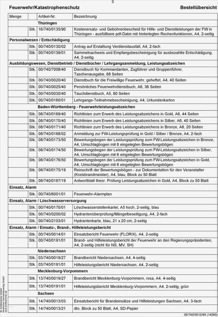 Fahrtennachweis Vorlage Bewundernswert Feuerwehr Katastrophenschutz Pdf