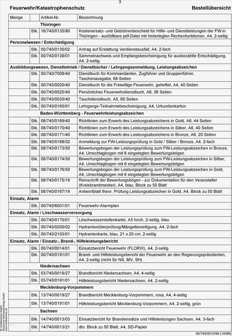 Fahrtennachweis Vorlage Bewundernswert Feuerwehr Katastrophenschutz Pdf