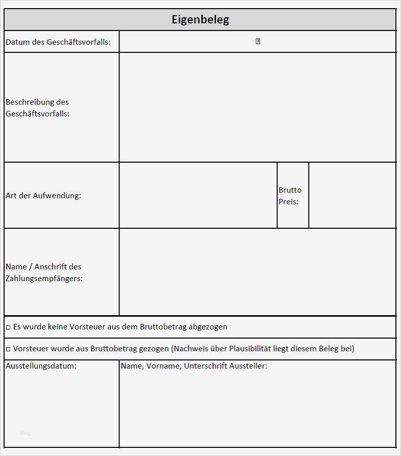 Fahrtkostenabrechnung Vorlage Erstaunlich Der Eigenbeleg Rettung Für Ihre Reisekostenabrechnung