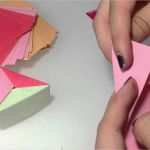 Faltschachteln Basteln Vorlagen Einzigartig Dreieckige origami Box Selber Machen Papier Box Anleitung