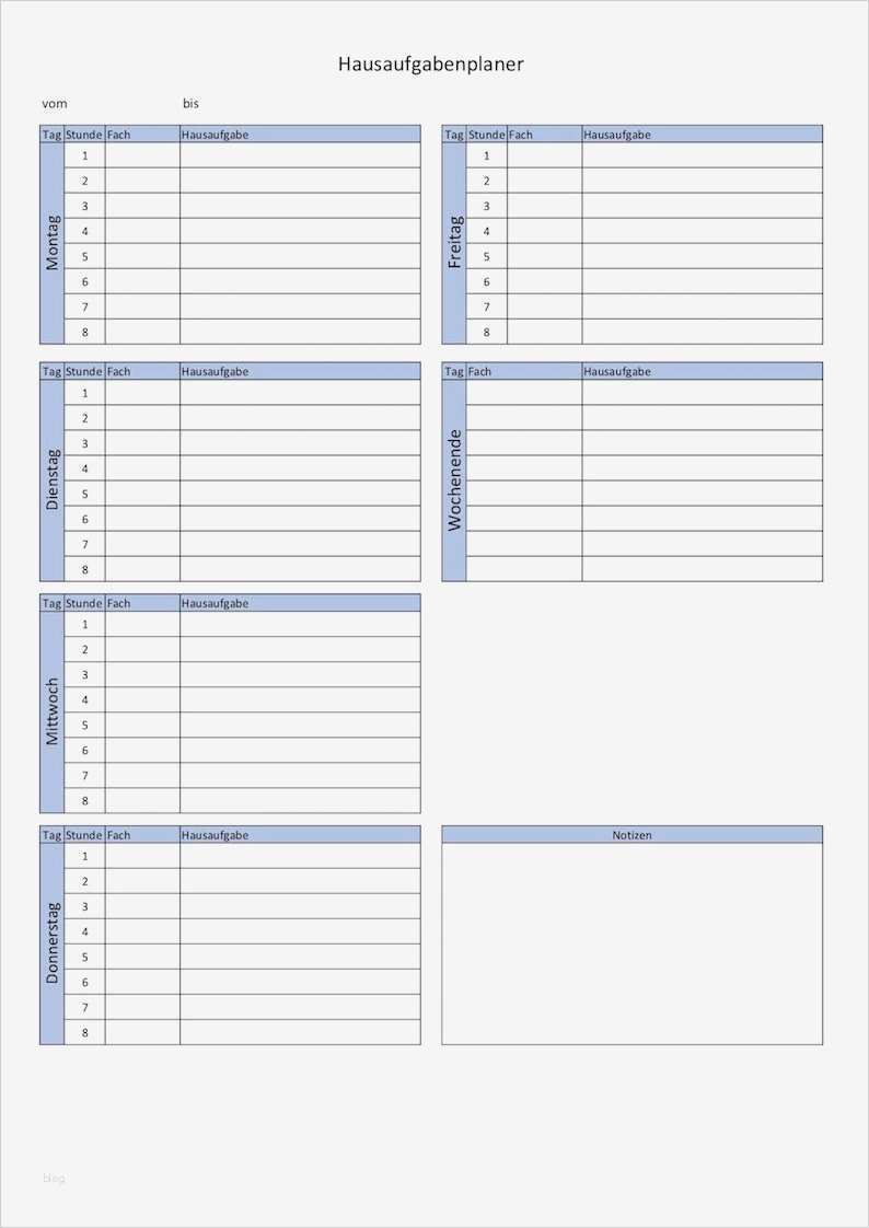 Familienstammbaum Erstellen Vorlage Gut Hausaufgabenplaner Vorlage Excel format – Muster Vorlage