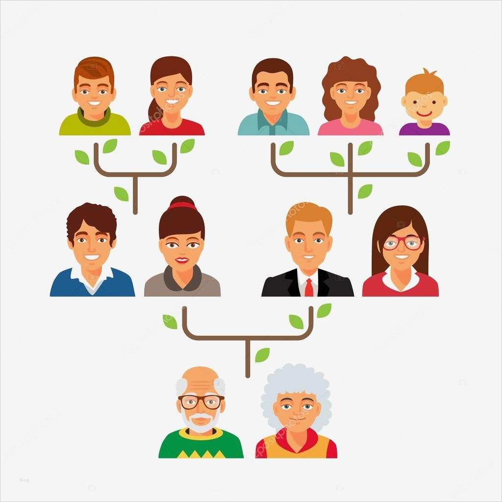 Familienstammbaum Vorlage Inspiration Familienstammbaum Baum Diagramm Diagramm — Stockvektor