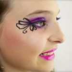 Fasching Schminken Vorlagen Erwachsene Einzigartig so Schminken Sie Einen Farbenfrohen Schmetterling Auf