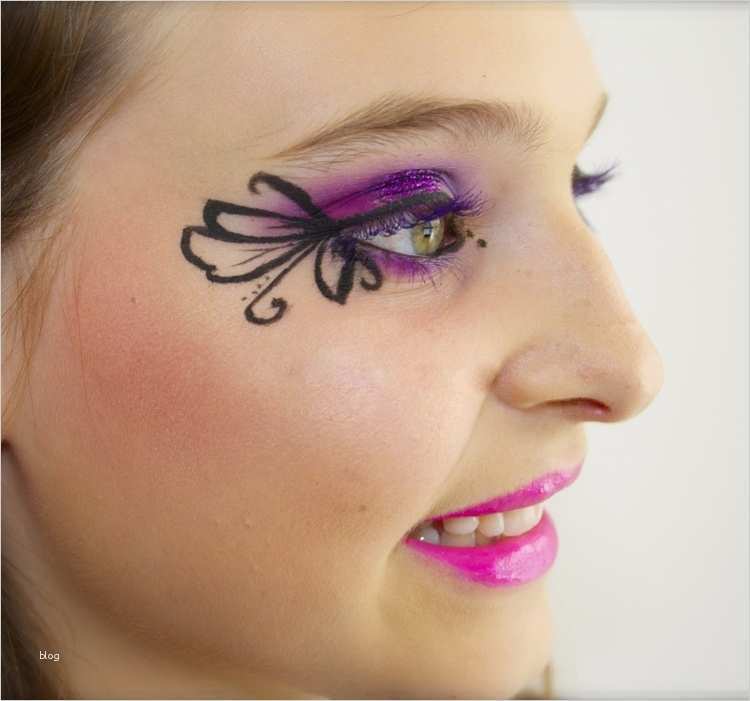 Fasching Schminken Vorlagen Erwachsene Einzigartig so Schminken Sie Einen Farbenfrohen Schmetterling Auf